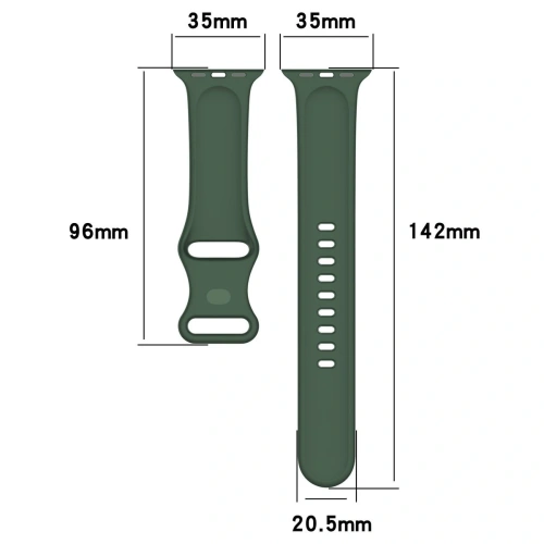 Kup Pasek Bizon Strap Watch Silicone do Apple Watch 44/45/46/49 mm ciemnozielony - BIZ5529 - {ean13} - Sklep Home Screen