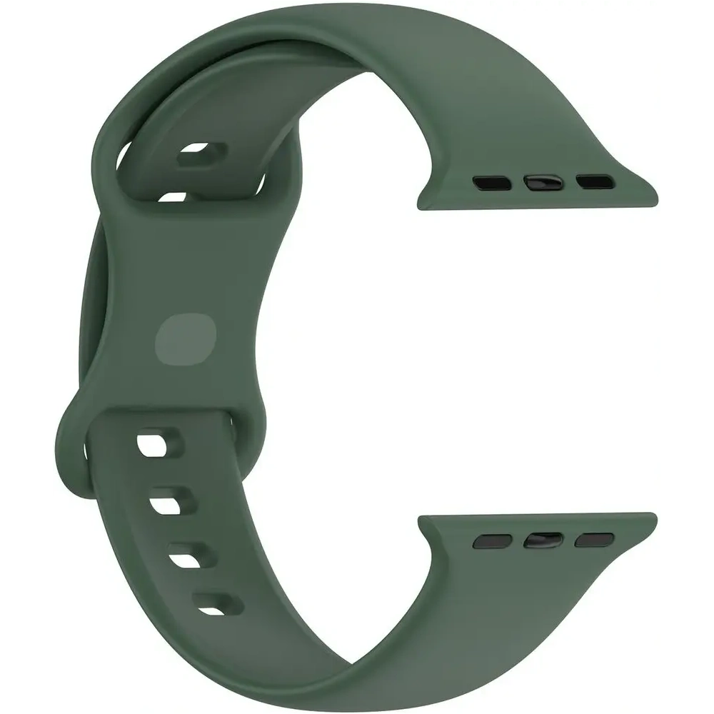 Pasek Bizon Strap Watch Silicone do Apple Watch 44/45/46/49 mm ciemnozielony