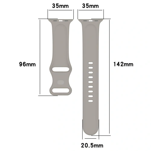 Kup Pasek Bizon Strap Watch Silicone do Apple Watch 44/45/46/49 mm světlá šedá - BIZ5865 - {ean13} - Sklep Home Screen