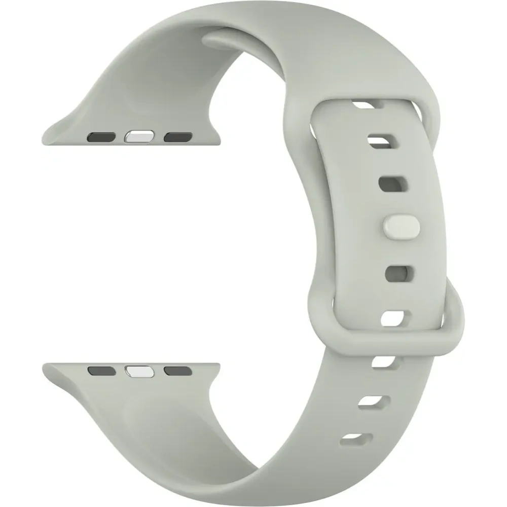 Pasek Bizon Strap Watch Silicone do Apple Watch 44/45/46/49 mm jasnoszary