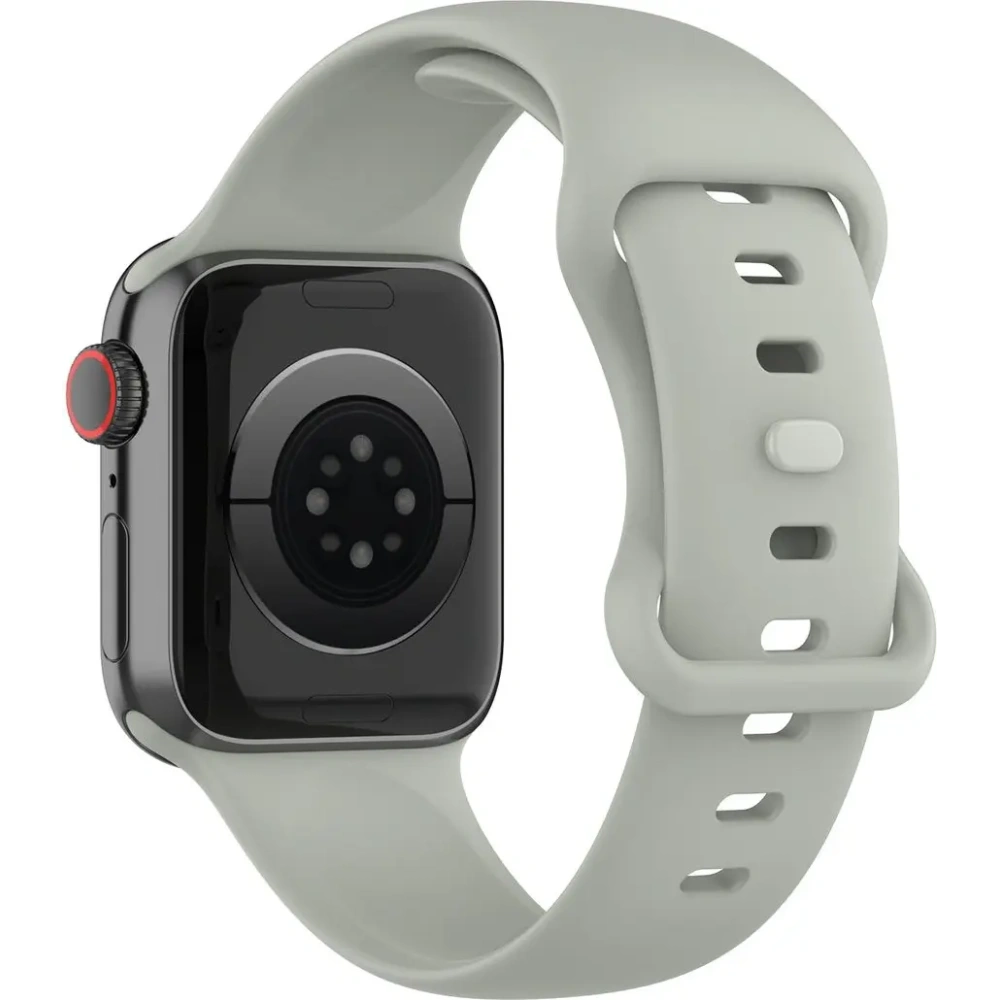 Pasek Bizon Strap Watch Silicone do Apple Watch 44/45/46/49 mm jasnoszary