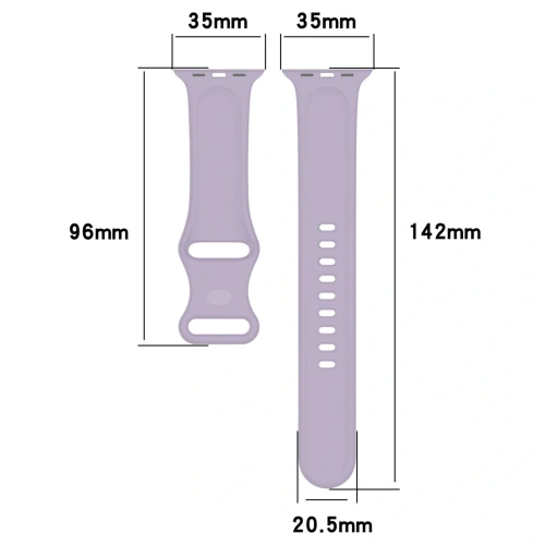 Kup Pasek Bizon Strap Watch Silicone do Apple Watch 44/45/49 mm jasnofioletowy - BIZ5866 - {ean13} - Sklep Home Screen