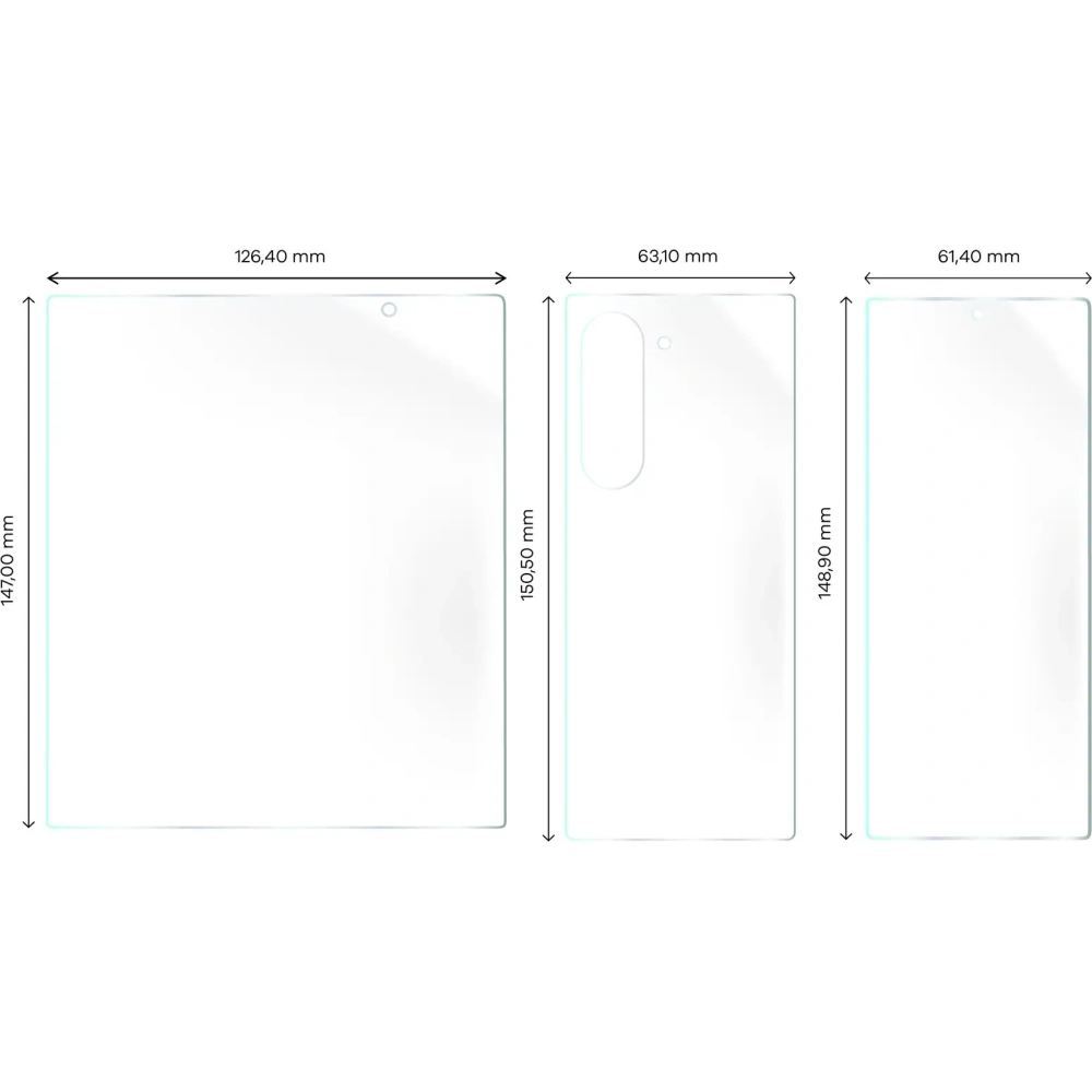 Folia hydrożelowa na tył i przód Bizon Glass Hydrogel Set Samsung Galaxy Z Fold6