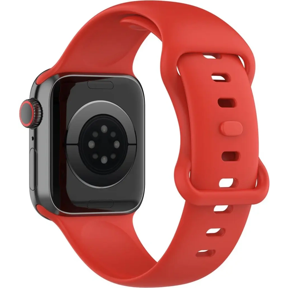 Pasek Bizon Strap Watch Silicone do Apple Watch 44/45/46/49 mm czerwony