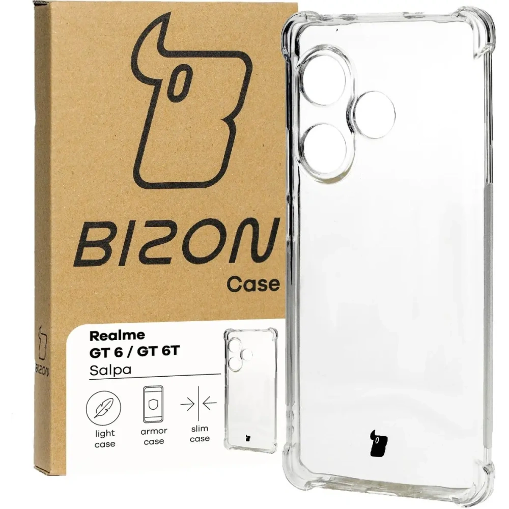 Elastyczne etui Bizon Case Salpa do Realme GT 6 / GT 6T / GT Neo 6 / GT Neo 6 SE przezroczyste