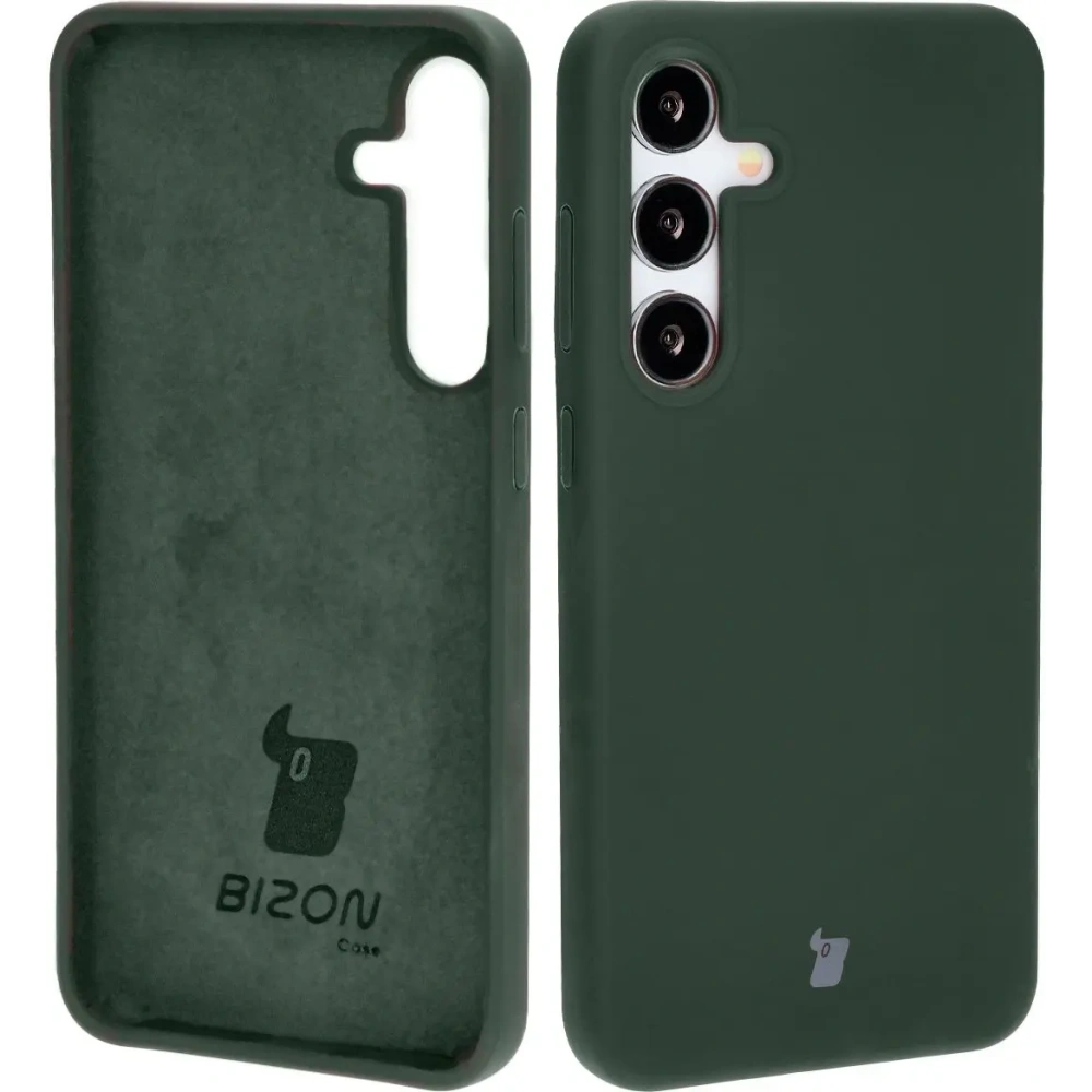 Silikonowe etui Bizon Soft Case do Samsung Galaxy S24 Plus ciemnozielone
