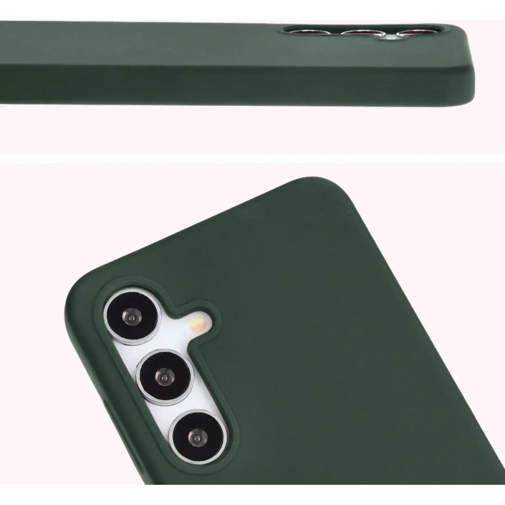 Silikonowe etui Bizon Soft Case do Samsung Galaxy S24 Plus ciemnozielone