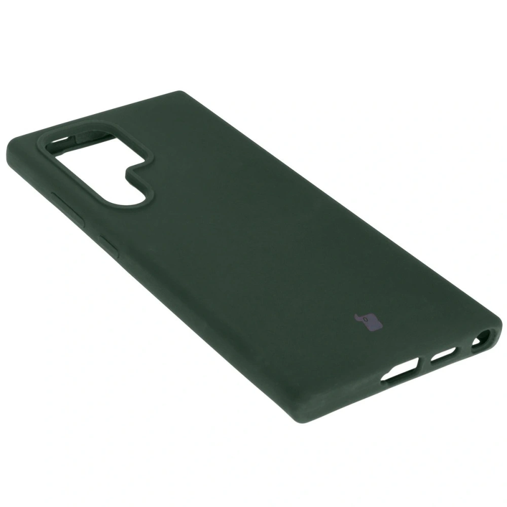 Silikonowe etui Bizon Soft Case do Samsung Galaxy S24 Ultra ciemnozielone