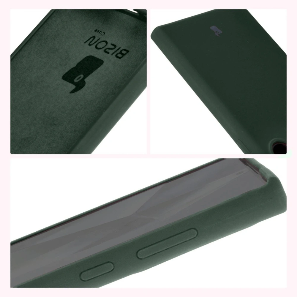 Silikonowe etui Bizon Soft Case do Samsung Galaxy S24 Ultra ciemnozielone