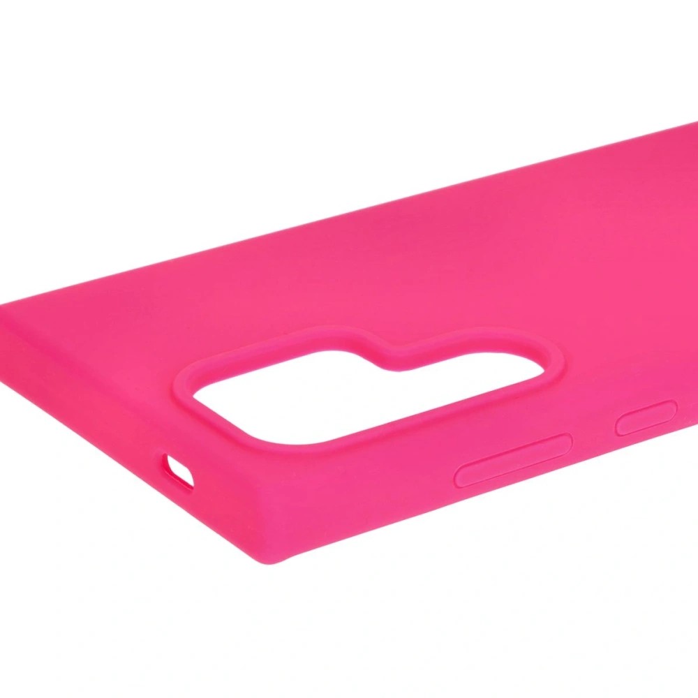 Silikonowe etui Bizon Soft Case do Samsung Galaxy S24 Ultra neonowo-różowe