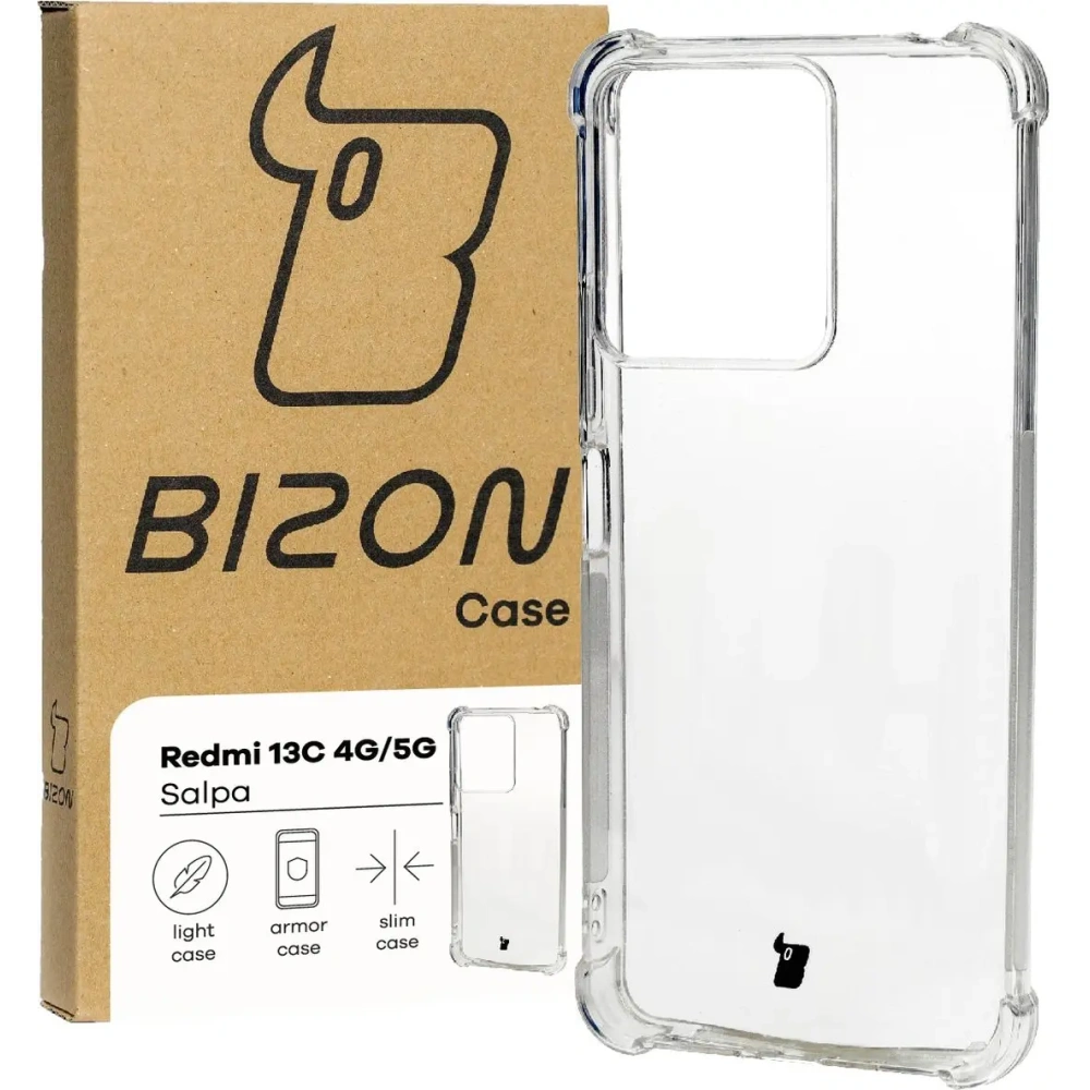 Elastyczne etui Bizon Case Salpa do Xiaomi Redmi 13C 5G przezroczyste
