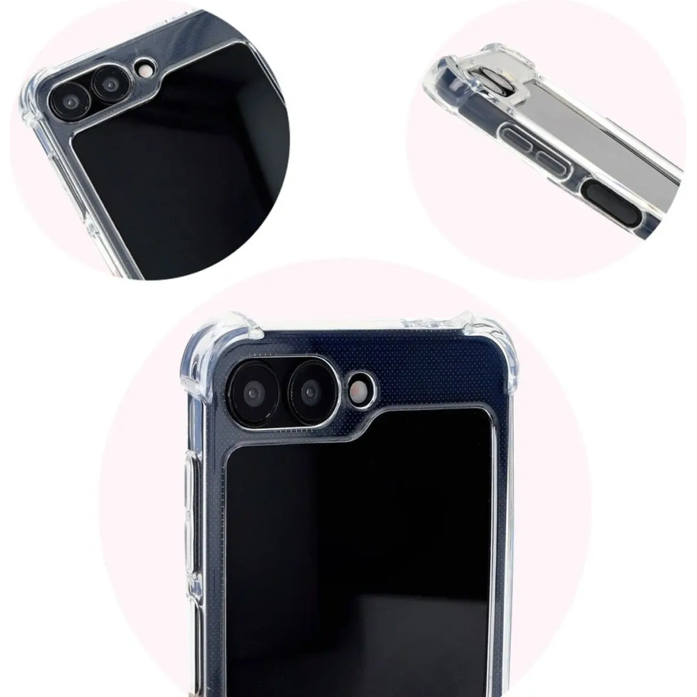 Elastyczne etui Bizon Case Salpa do Samsung Galaxy Z Flip6 / 7 FE przezroczyste