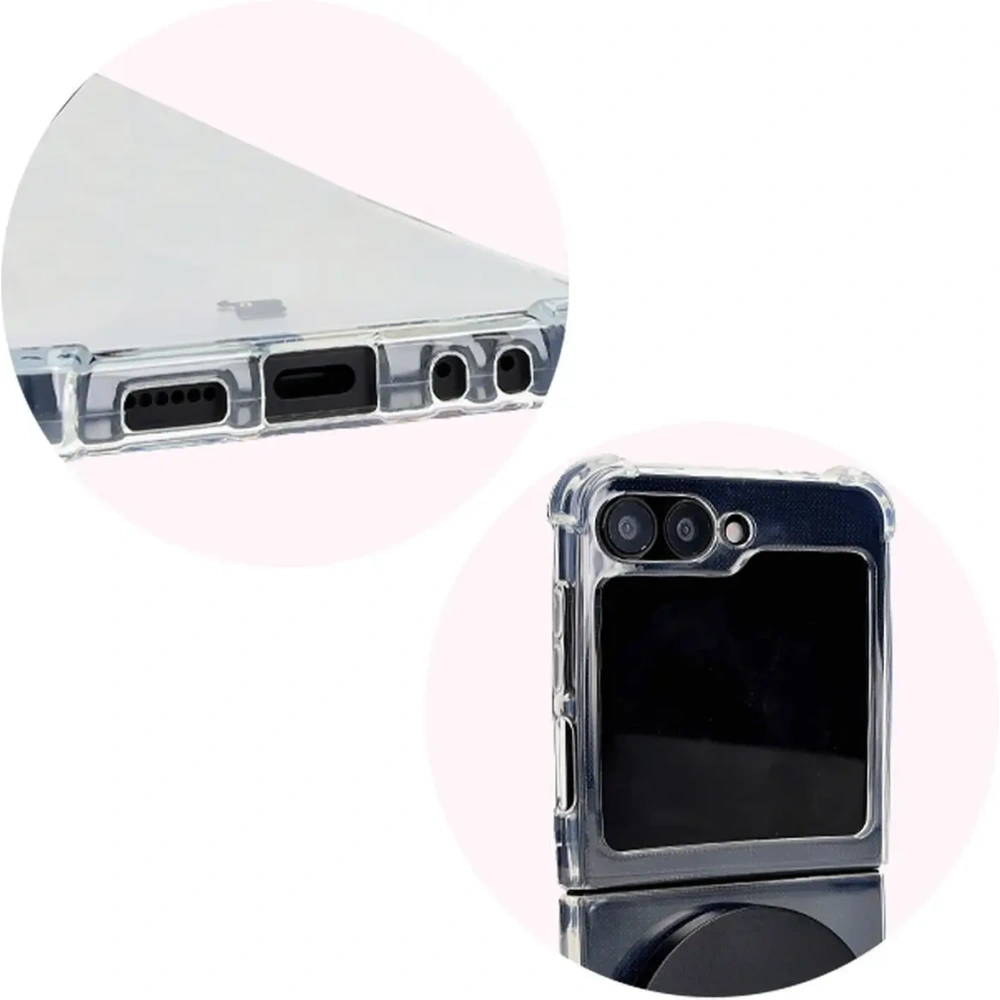 Elastyczne etui Bizon Case Salpa do Samsung Galaxy Z Flip6 / 7 FE przezroczyste