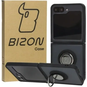 Kup Bizon Case Hybrid Ring Samsung Galaxy Z Flip6 fumuriu cu un cadru negru - BIZ5879 - {ean13} - Sklep Home Screen