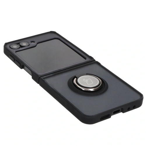 Buy Bizon Case Hybrid Ring Samsung Galaxy Z Flip6 smoky with a black frame - BIZ5879 - {ean13} - Home Screen Store Europe