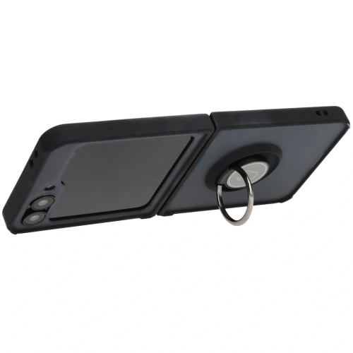Buy Bizon Case Hybrid Ring Samsung Galaxy Z Flip6 smoky with a black frame - BIZ5879 - {ean13} - Home Screen Store Europe