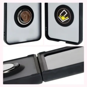Kup Bizon Case Hybrid Ring Samsung Galaxy Z Flip6 fumuriu cu un cadru negru - BIZ5879 - {ean13} - Sklep Home Screen