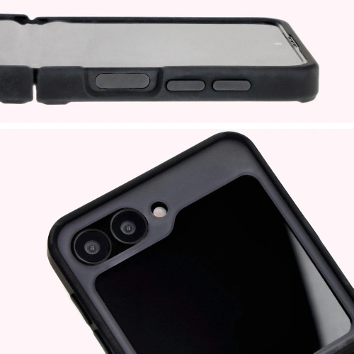 Buy Bizon Case Hybrid Ring Samsung Galaxy Z Flip6 smoky with a black frame - BIZ5879 - {ean13} - Home Screen Store Europe
