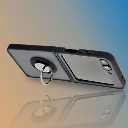 Buy Bizon Case Hybrid Ring Samsung Galaxy Z Flip6 smoky with a black frame - BIZ5879 - {ean13} - Home Screen Store Europe