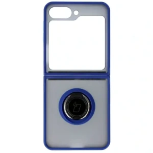 Kup Etui z uchwytem na palec Bizon Case Hybrid Ring do Samsung Galaxy Z Flip6 przydymione z granatową ramką - BIZ5880 - {ean13} - Sklep Home Screen