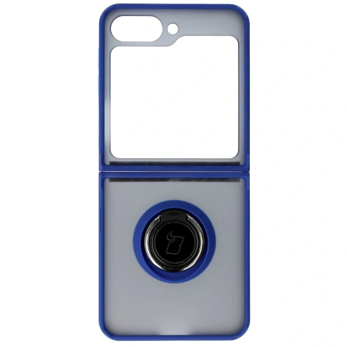 Kup Bizon Case Hybrid Ring Samsung Galaxy Z Flip6 fumuriu cu un cadru albastru marin - BIZ5880 - {ean13} - Sklep Home Screen