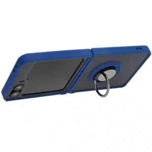 Kup Etui z uchwytem na palec Bizon Case Hybrid Ring do Samsung Galaxy Z Flip6 przydymione z granatową ramką - BIZ5880 - {ean13} - Sklep Home Screen