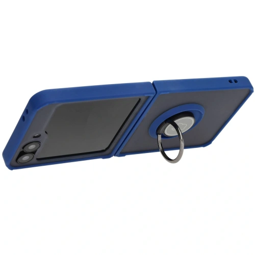 Buy Bizon Case Hybrid Ring Samsung Galaxy Z Flip6 smoky with a navy blue frame - BIZ5880 - {ean13} - Home Screen Store Europe