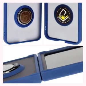 Kup Bizon Case Hybrid Ring Samsung Galaxy Z Flip6 füstös színben, tengerészkék kerettel - BIZ5880 - {ean13} - Sklep Home Screen