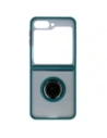 Kup Bizon Case Hybrid Ring Samsung Galaxy Z Flip6 fumuriu cu un cadru verde închis - BIZ5881 - {ean13} - Sklep Home Screen