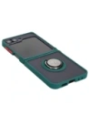 Kup Bizon Case Hybrid Ring Samsung Galaxy Z Flip6 fumuriu cu un cadru verde închis - BIZ5881 - {ean13} - Sklep Home Screen