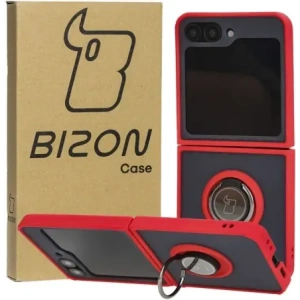 Kup Bizon Case Hybrid Ring Samsung Galaxy Z Flip6 fumuriu cu un cadru roșu - BIZ5557 - {ean13} - Sklep Home Screen