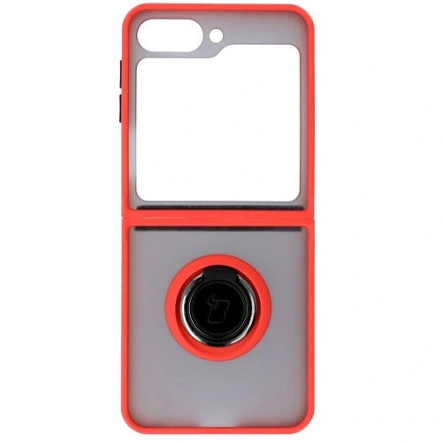 Buy Bizon Case Hybrid Ring Samsung Galaxy Z Flip6 smoky with a red frame - BIZ5557 - {ean13} - Home Screen Store Europe