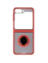Buy Bizon Case Hybrid Ring Samsung Galaxy Z Flip6 smoky with a red frame - BIZ5557 - {ean13} - Home Screen Store Europe