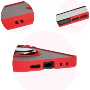 Kup Bizon Case Hybrid Ring Samsung Galaxy Z Flip6 fumuriu cu un cadru roșu - BIZ5557 - {ean13} - Sklep Home Screen