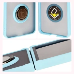 Kup Bizon Case Hybrid Ring Samsung Galaxy Z Flip6 smoky cu un cadru bleu deschis - BIZ5883 - {ean13} - Sklep Home Screen