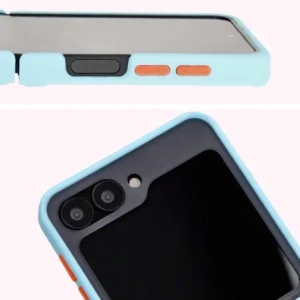 Kup Bizon Case Hybrid Ring Samsung Galaxy Z Flip6 smoky cu un cadru bleu deschis - BIZ5883 - {ean13} - Sklep Home Screen