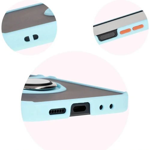 Kup Bizon Case Hybrid Ring Samsung Galaxy Z Flip6 smoky cu un cadru bleu deschis - BIZ5883 - {ean13} - Sklep Home Screen