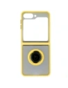 Kup Bizon Case Hybrid Ring Samsung Galaxy Z Flip6 fumuriu cu un cadru galben - BIZ5884 - {ean13} - Sklep Home Screen