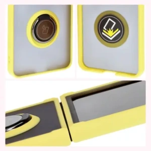Kup Bizon Case Hybrid Ring Samsung Galaxy Z Flip6 füstszínű, sárga kerettel - BIZ5884 - {ean13} - Sklep Home Screen