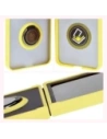 Kup Bizon Case Hybrid Ring Samsung Galaxy Z Flip6 fumuriu cu un cadru galben - BIZ5884 - {ean13} - Sklep Home Screen