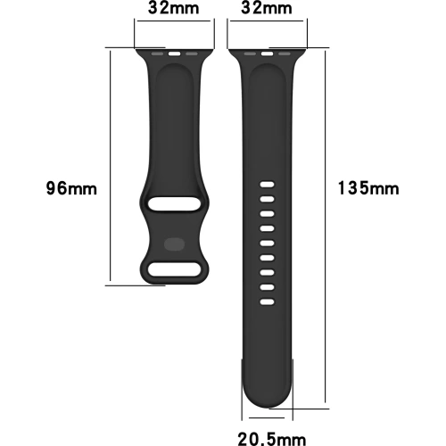 Kup Bizon Strap Uhren Silikon Apple Uhr 38/40/41/42 mm schwarz - BIZ5885 - {ean13} - Sklep Home Screen