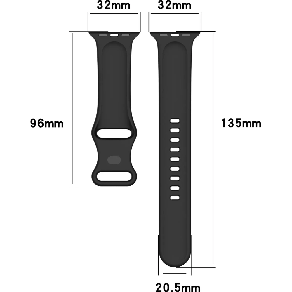 Pasek Bizon Strap Watch Silicone do Apple Watch 38/40/41/42 mm czarny