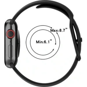 Kup Bizon Strap Uhren Silikon Apple Uhr 38/40/41/42 mm schwarz - BIZ5885 - {ean13} - Sklep Home Screen