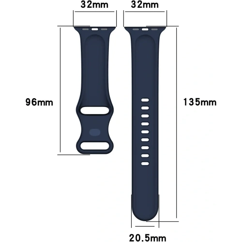 Kup Pasek Bizon Strap Watch Silicone do Apple Watch 38/40/41/42 mm modrý - BIZ5886 - {ean13} - Sklep Home Screen