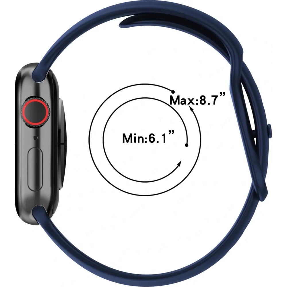 Pasek Bizon Strap Watch Silicone do Apple Watch 38/40/41/42 mm granatowy