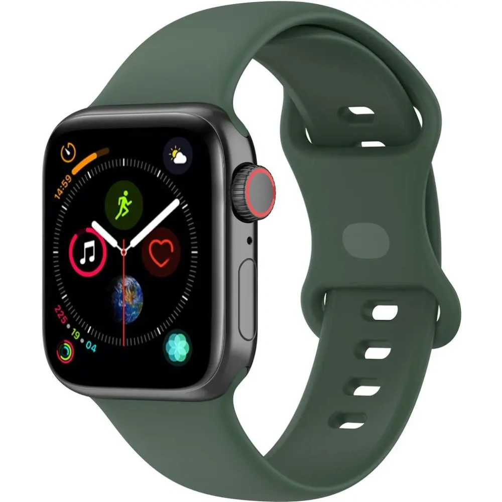 Pasek Bizon Strap Watch Silicone do Apple Watch 38/40/41/42 mm ciemnozielony