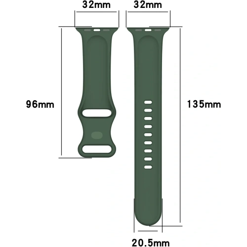 Kup Bizon Strap Uhr Silikon Apple Uhr 38/40/41/42 mm dunkelgrün - BIZ5887 - {ean13} - Sklep Home Screen