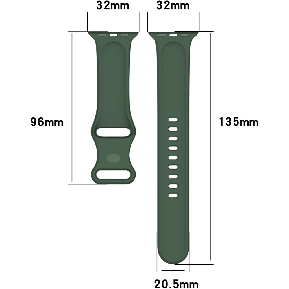 Pasek Bizon Strap Watch Silicone do Apple Watch 38/40/41/42 mm ciemnozielony