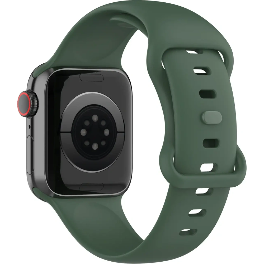 Pasek Bizon Strap Watch Silicone do Apple Watch 38/40/41/42 mm ciemnozielony