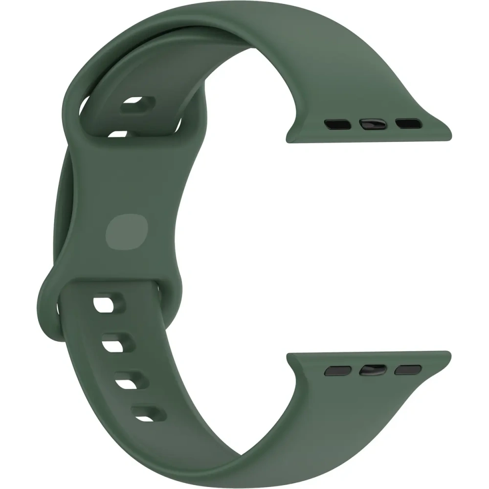 Pasek Bizon Strap Watch Silicone do Apple Watch 38/40/41/42 mm ciemnozielony